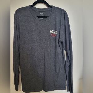Vans Gray Long Sleeve Men's Medium T-Shirt